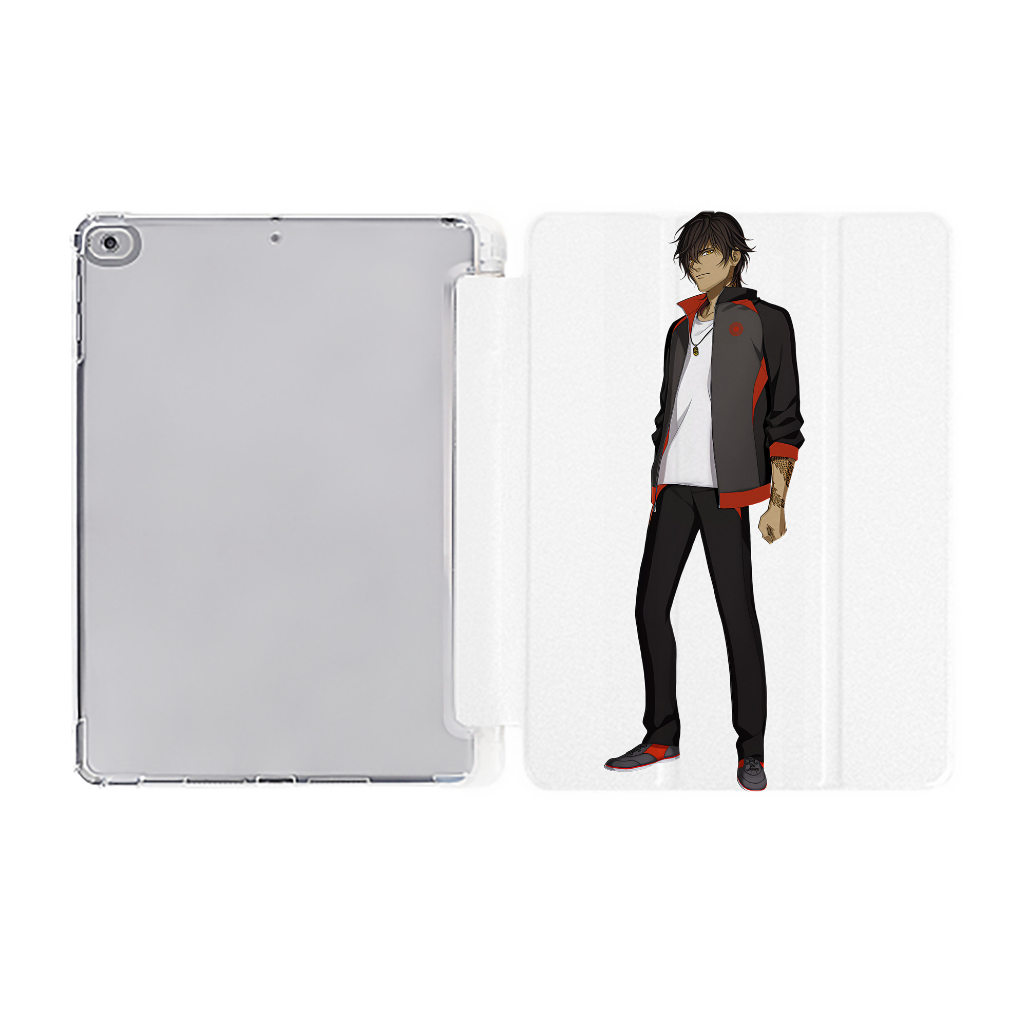 （画像用） 刀剣乱舞 Touken Ranbu IPad ケース ペン収納付き 三つ折りスタンド PUレザー×シリコン 対応機種9.5/10.5/10.9インチ